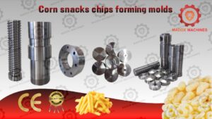 Corn snacks chips forming molds