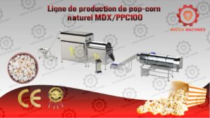 Ligne de production de pop-corn naturel MDXPPC100