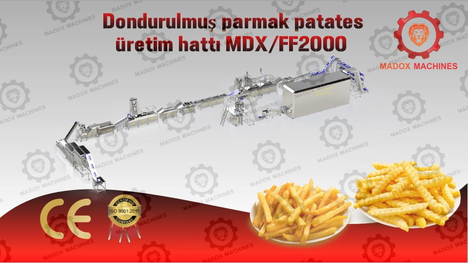 Dondurulmuş Parmak Patates Üretim Hattı MDXFF2000