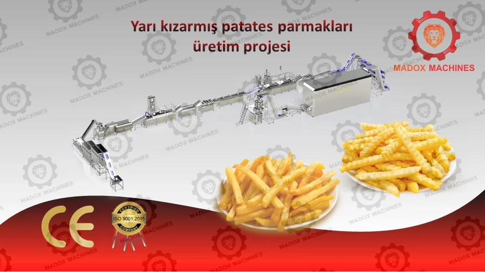 yarı kızarmış patates parmakları üretim projesi