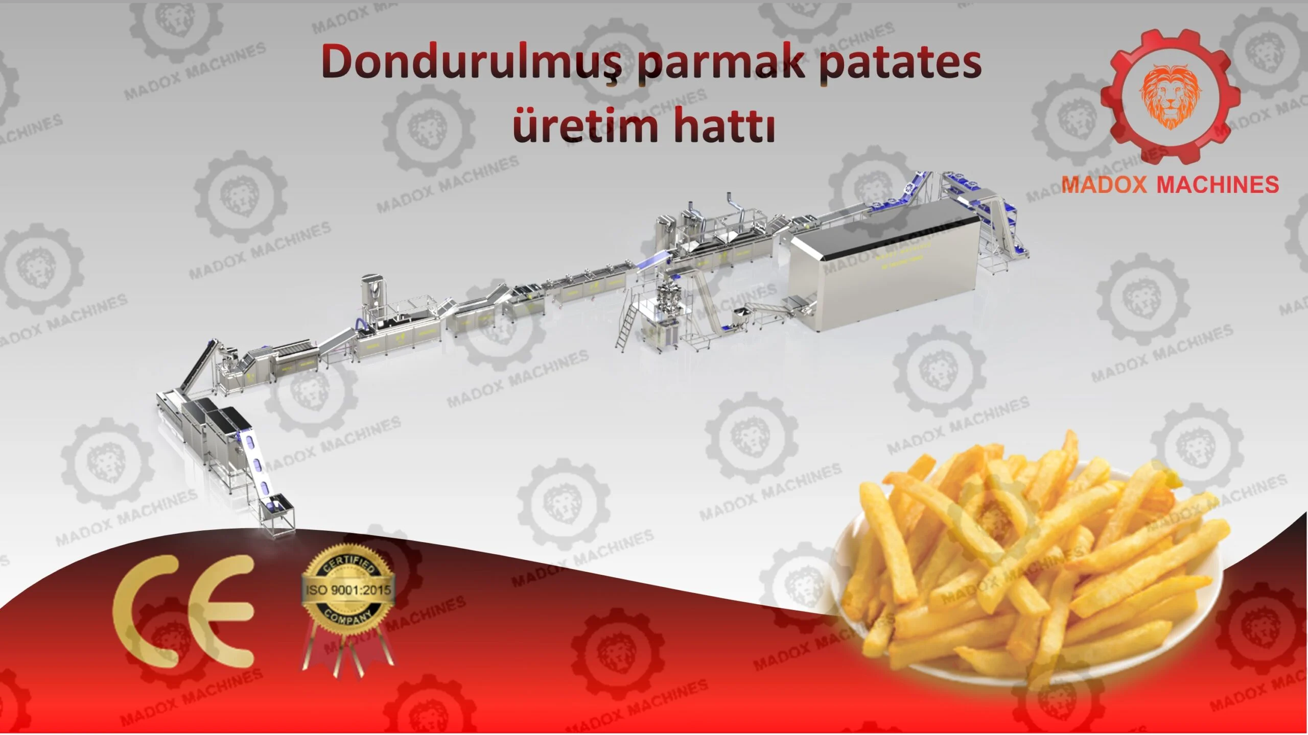 Dondurulmuş parmak patates üretim hattı