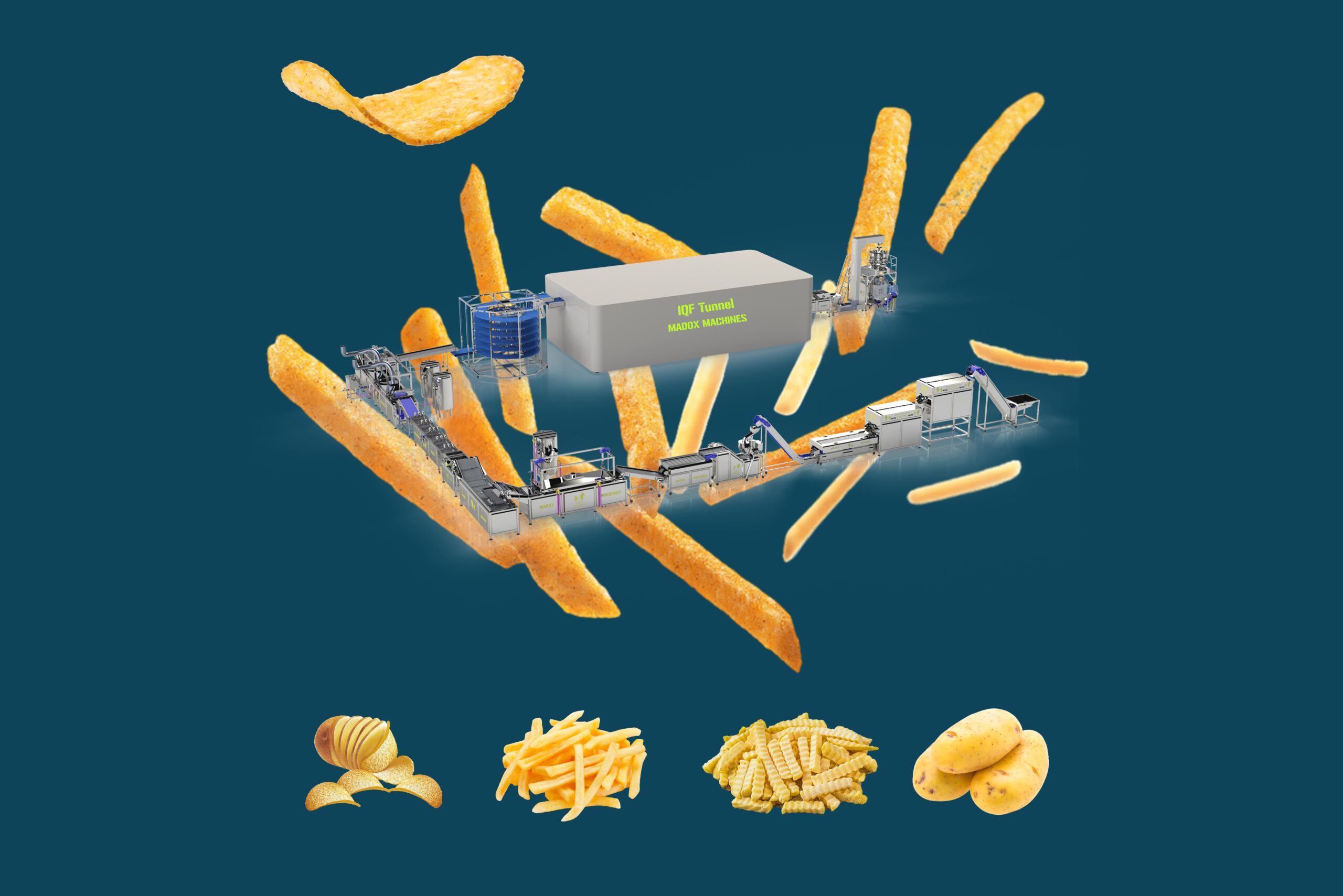 مادوكس إحدى أهم شركات العالم في صناعة خطوط إنتاج البطاطس النصف مقلية والشيبس